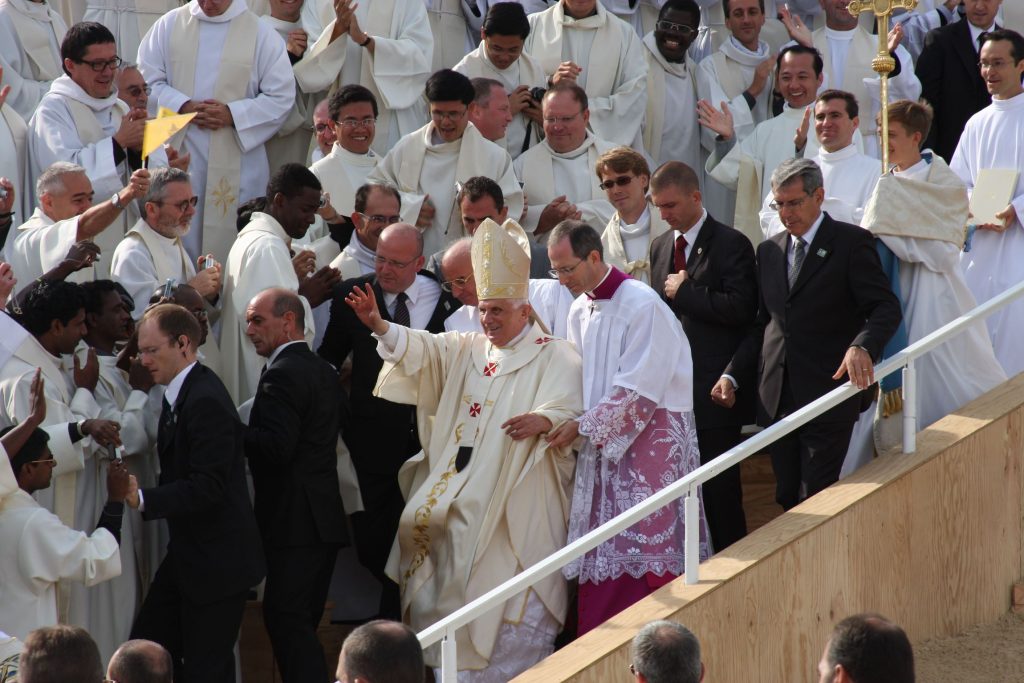 Visite de Benoît XVI à Paris en septembre 2008 (crédit : Augustin de T @agse)