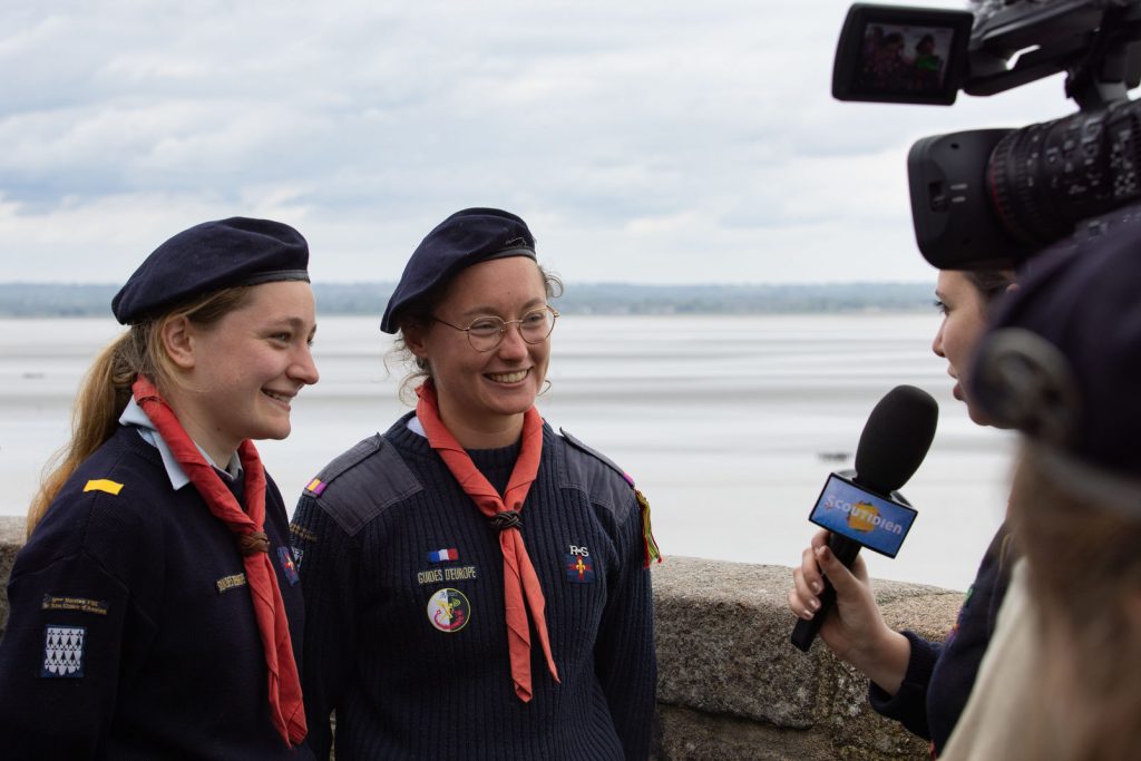 L'équipe Scoutidien sur le Mont Saint Michel