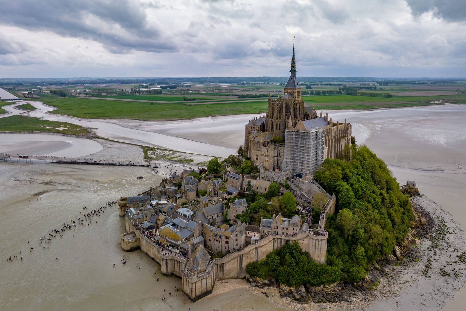 Vue aérienne du Mont Saint Michel