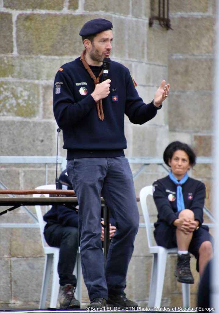 Philippe de Chanville lors de sa conférence sur l'engagement et le rôle du chef tenue lors des JN2023