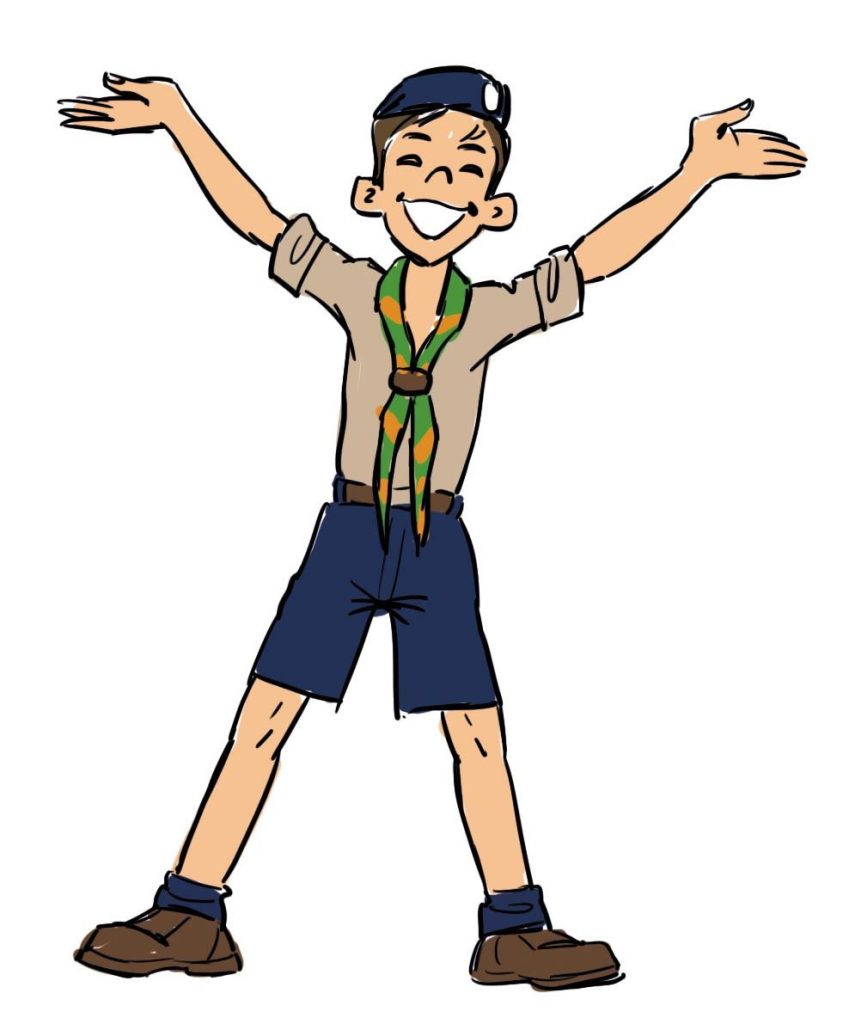 epanoui humour joie scout impression